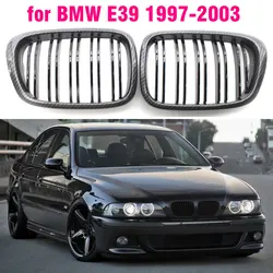 프론트 센터 매트 블랙 와이드 신장 후드 그릴 그릴 BMW E39 525i 528i 530i 535i M5 1997 1998 1999 2003