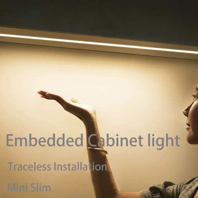 

LED Embedded Wine Cabinet, Wardrobe, Dining Edge Cabinet, Porch, Shoe Cabinet, Linear Induction Invisible Light Strip