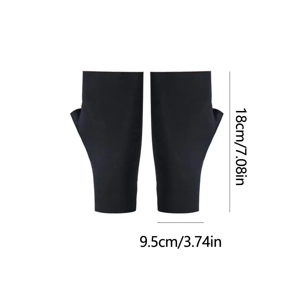 Guanti in seta di ghiaccio con protezione solare Guanti senza dita anti-uv Guanti da guida in puro colore Guanti con dita in seta Protezione solare sottile e traspirante
