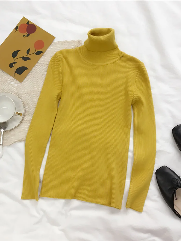 Damen Rollkragenpullover 2026 Herbst Winter Oberteile Koreanischer Slim-Fit Damen Pullover Strickpullover Pull Femme Hiver Truien
