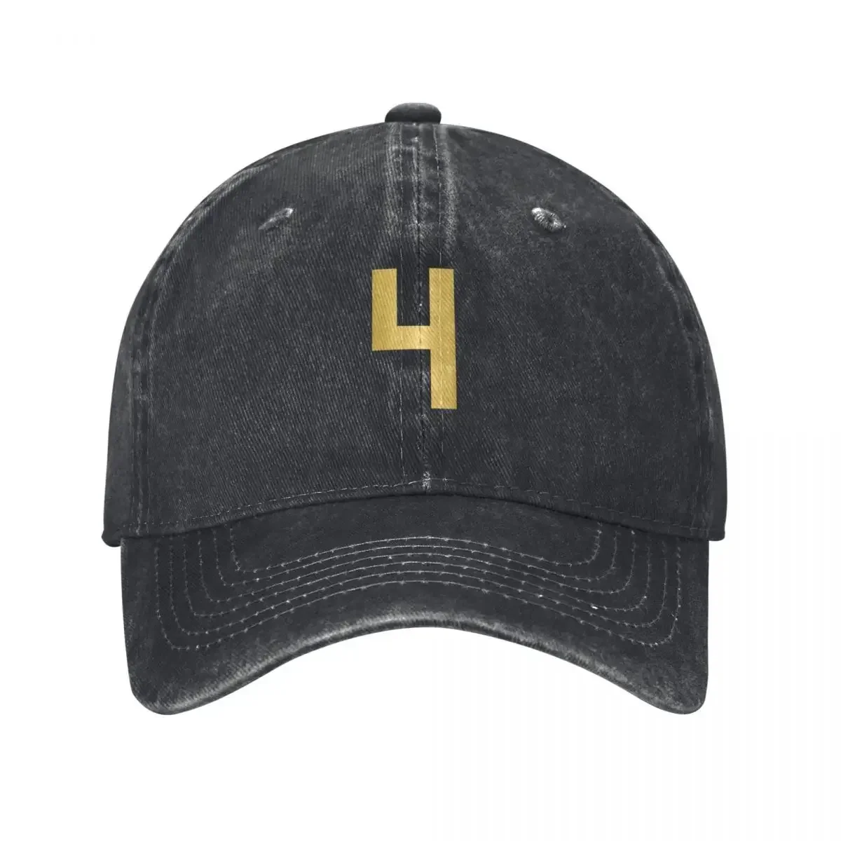 Golden Number 4 - Sports Numbers Baseball Cap Designer Hat Icon Golf Cap fishing caps man Women Beach Fashion Men's