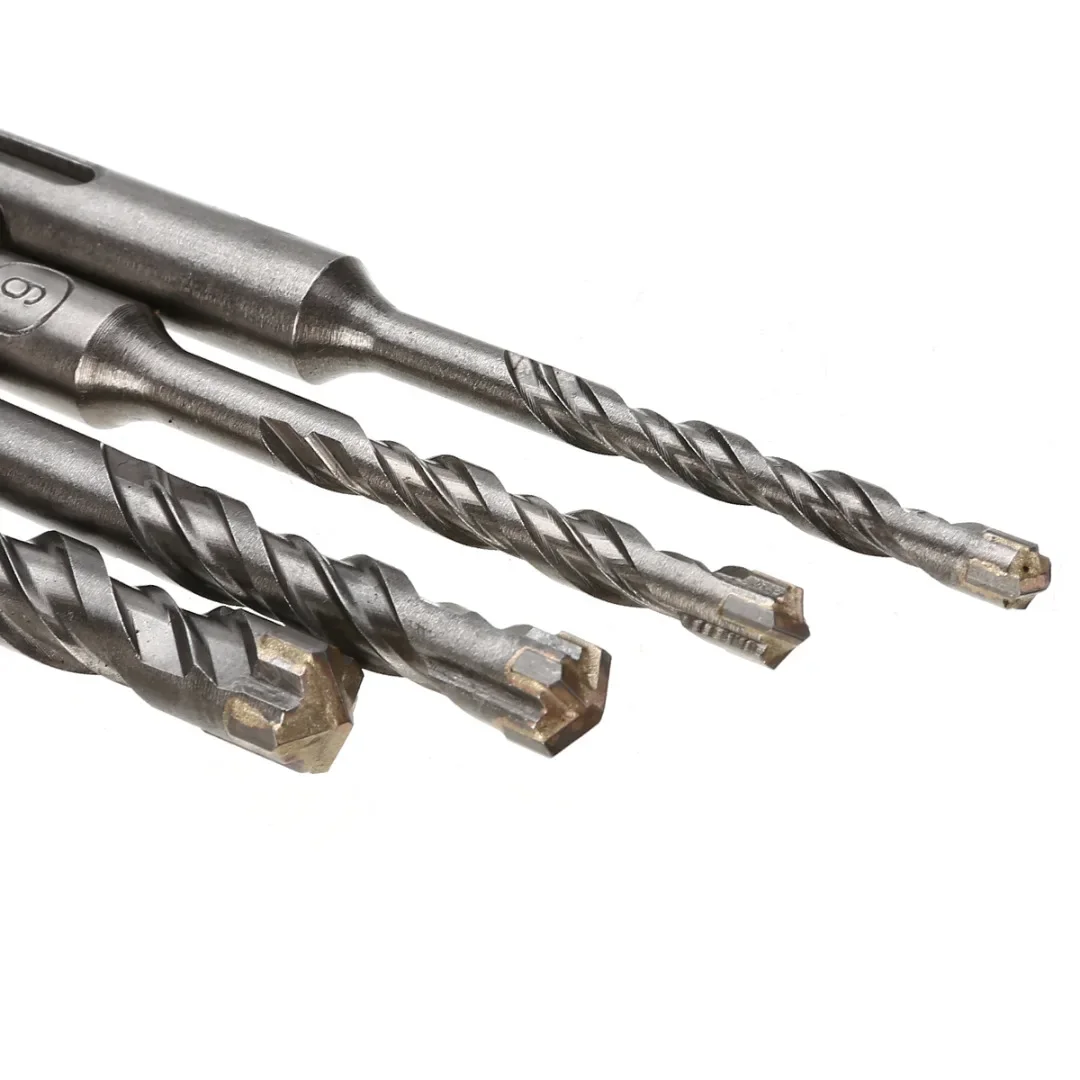 110 มม. 5/6/8/10mm Twist Drill Bit Saw SDS Plus Masonry เจาะเกลียวคู่ค้อนเจาะ Bits สำหรับงานไม้เครื่องมือ