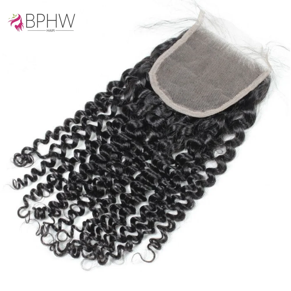 12A 4x4 Closure Human Hair 20 Inch Kinky Curly Closure For Women Baby Hair Transparent Brazilian Human Hair Lace Frontal Closure