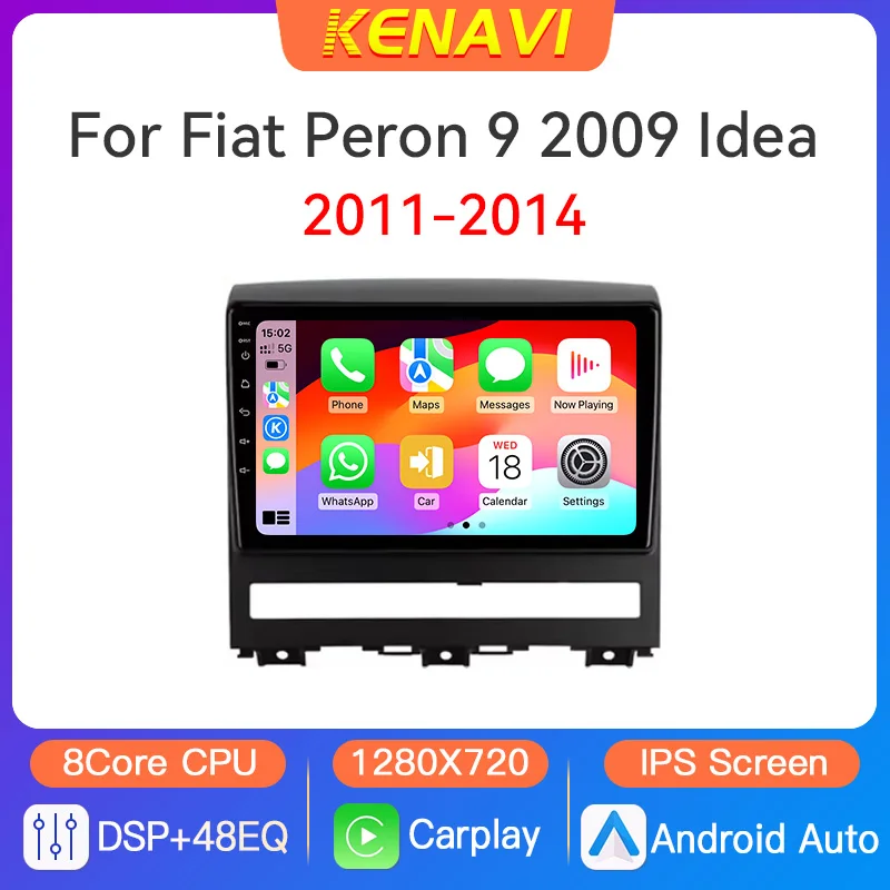 

Car Stereo Radio Multimedia Player For Fiat Peron 9 2009 Idea 2011-2014 GPS Wireless Carplay Android Auto 2 din No DVD Head Unit