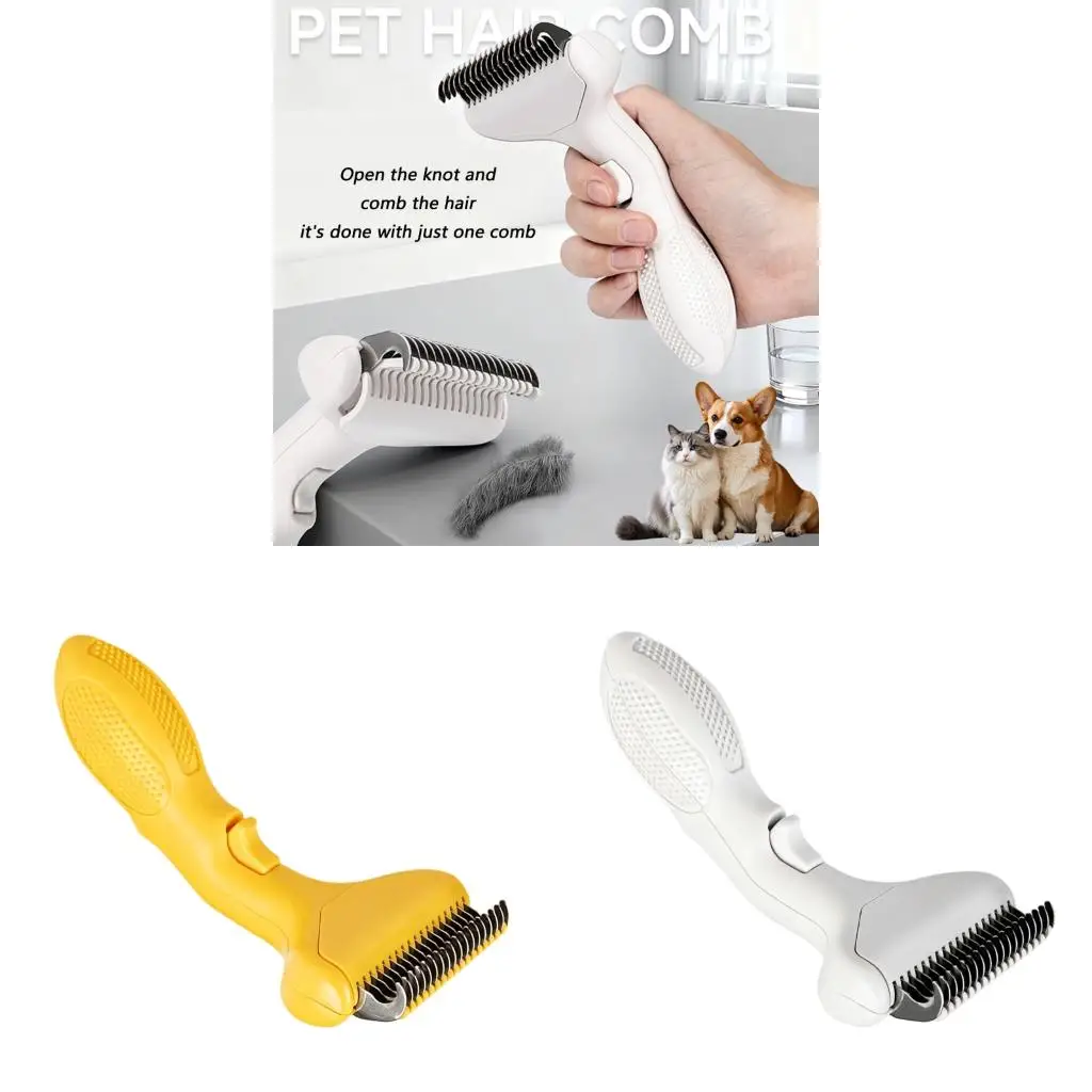  Routine Brushing Comb with Textured Handle and Metal Teeth Design