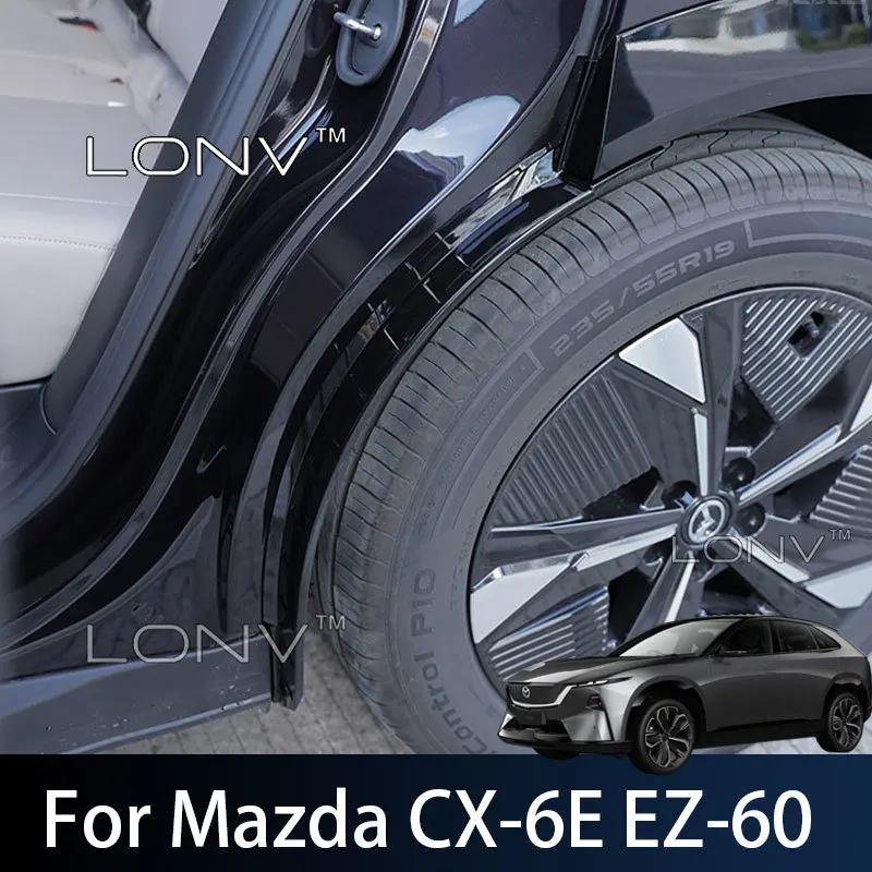 Gefütterter Kotflügel für Mazda CX-6e EZ-60 2026 2027 2025 Schmutzschutz Frostschutz Kotflügel Hintere Schmutzlappen Außenkotflügel Zubehör