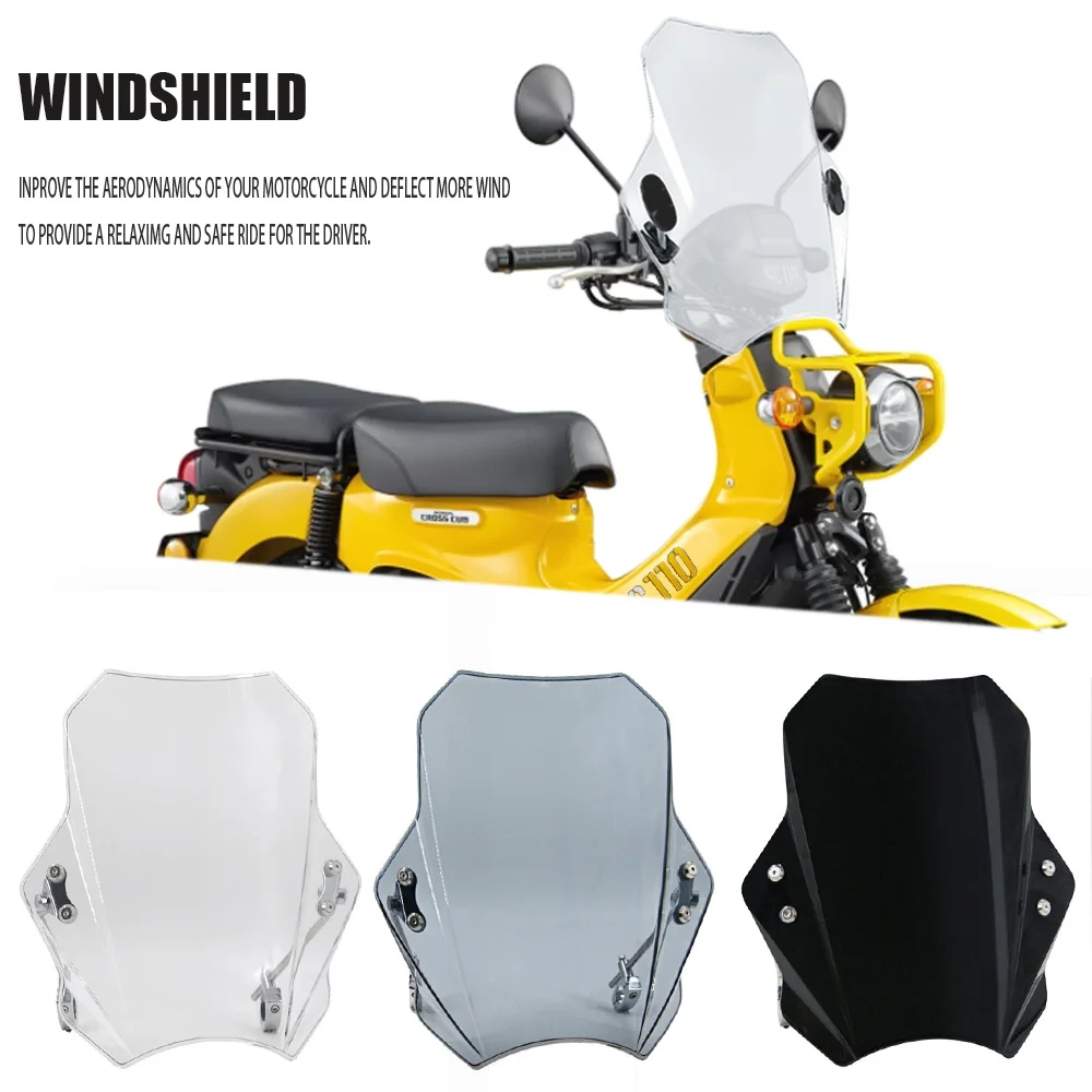 FOR HONDA Cross Cub 110 CC110 motorcycle modification universal windshield adjustable metal bracket tube diameter 22.25.28MM