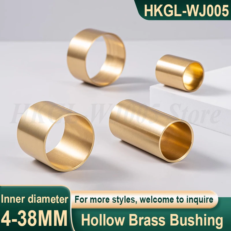 ID 4-38mm Brass Bushing Brass Hoop Brass Ring Sleeve Hollow Unthreaded Copper Tube for Electronic Components/DIY