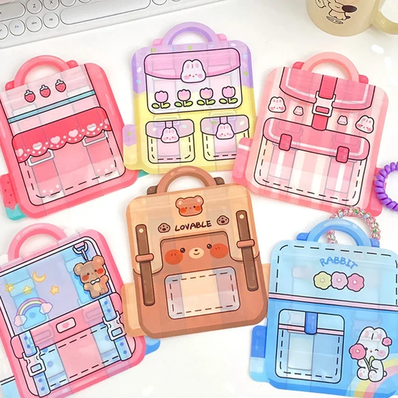 20/1pcs Cartoon Backpack Self-sealing Storage Bags for Candy Cookie Jewelry Snack Bag Gift Packaging Bag Pouch Party Decoration