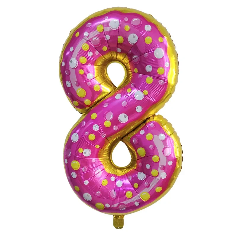 Disney 32 inch digital ice cream donut chocolate aluminum film balloon children\'s birthday decoration