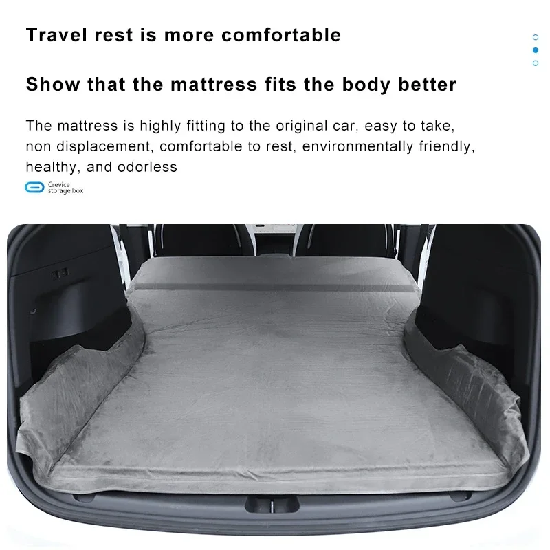 Camping Mattress for Tesla Model 3 Y Car Camping Bed Travel Sleeping Bed Trunk Mattress Suede Memory Cotton Car Accessories 2023