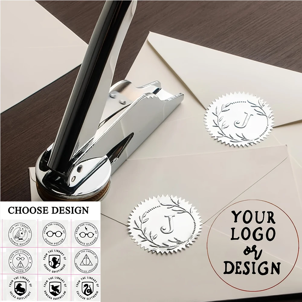 

Custom Embosser Stamp Personalized Book Embosser Seals Your Own LOGO Design for DIY Letter Head Wedding Envelope Book Decor