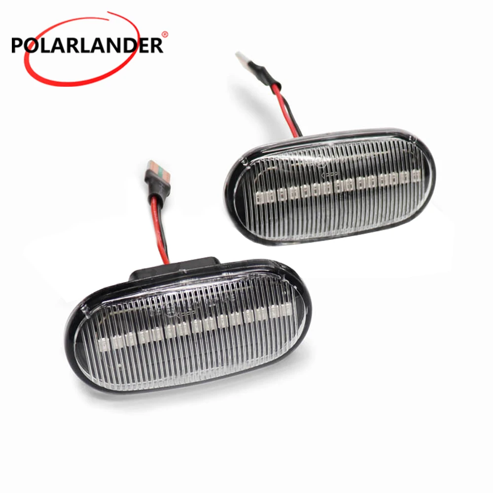 Crystal White LED Wing Indicator For Honda Prelude 1992-2001 Integra 1994-2001 Flowing Amber Turn Signal