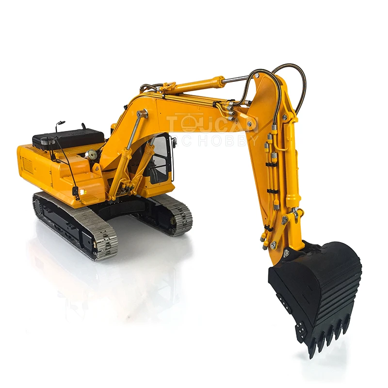 1/14 LESU PC360 CNC Metal RC Hydraulic Excavator Painted Yellow RTR Model Radio Toys W/ PL18 Remote Control Car Trucks THZH1202