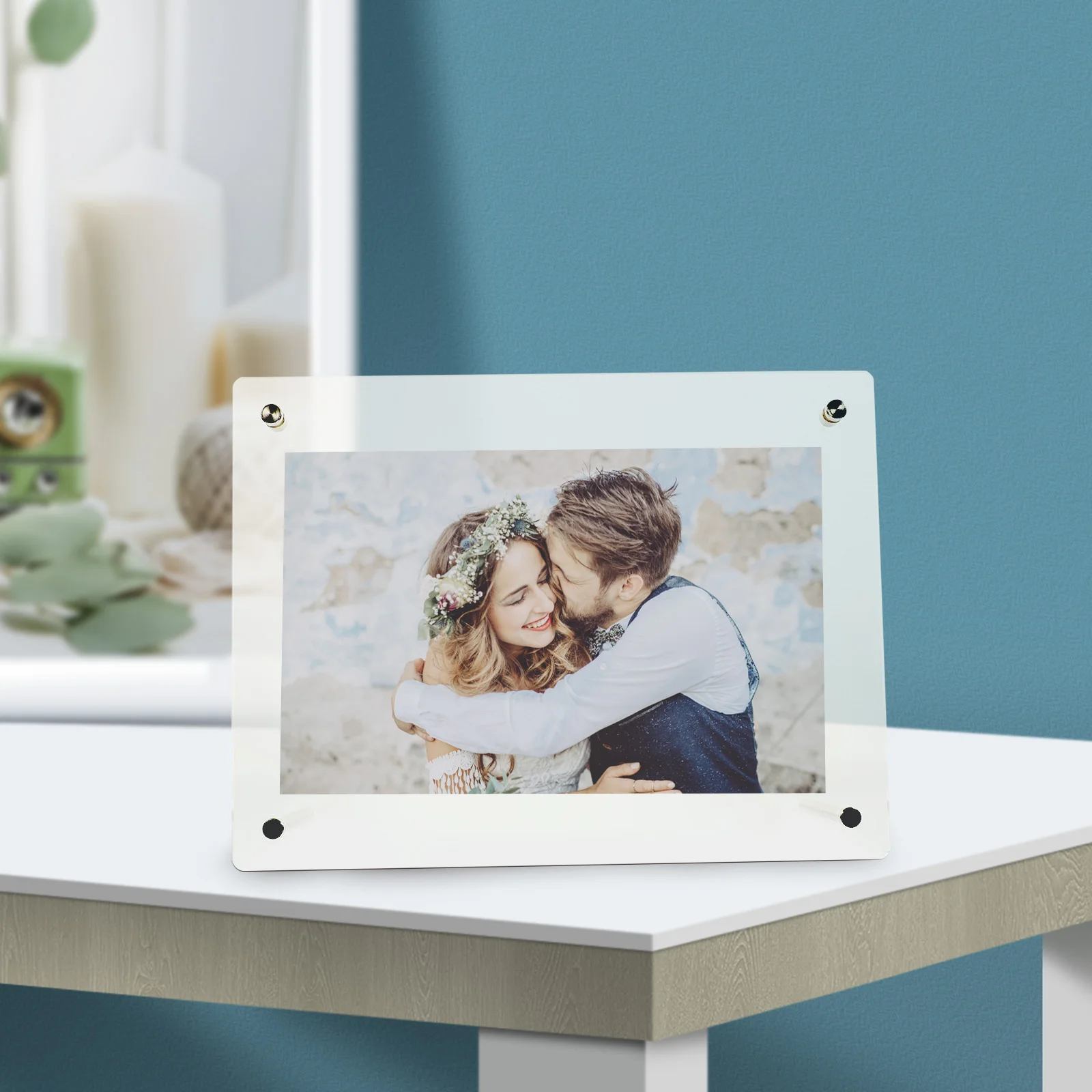 

Clear Acrylic Cash Display Holder 2 Sided Bill Storage Box for Photos Stamps Collection Secure Seal Dollar Bill