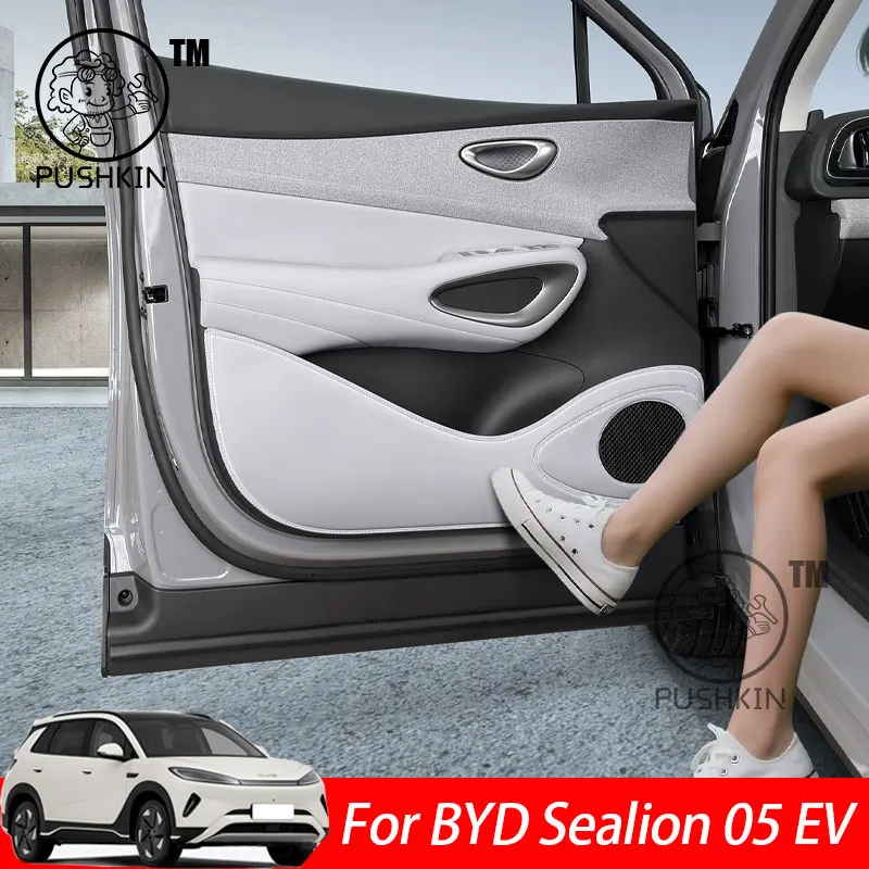 

Кожаная защитная пленка для дверей автомобиля, защитная пленка для BYD Sealion 05 EV 2025, защитные наклейки, отделка автомобильных аксессуаров