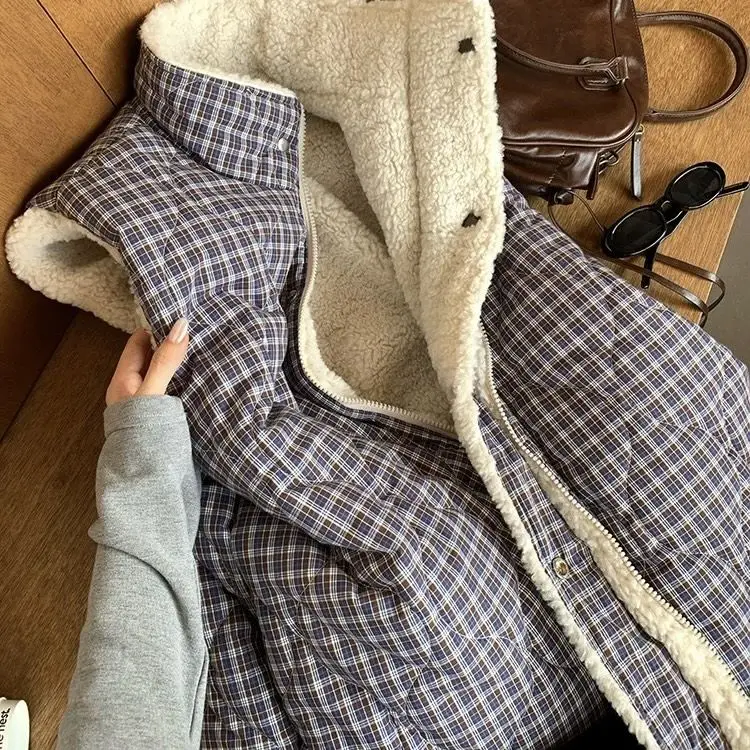 

Жилеты, толстые женские винтажные зимние бархатные плюшевые двухслойные жилеты во французском стиле, шикарные, против морщин, профессиональные, мягкие, теплые