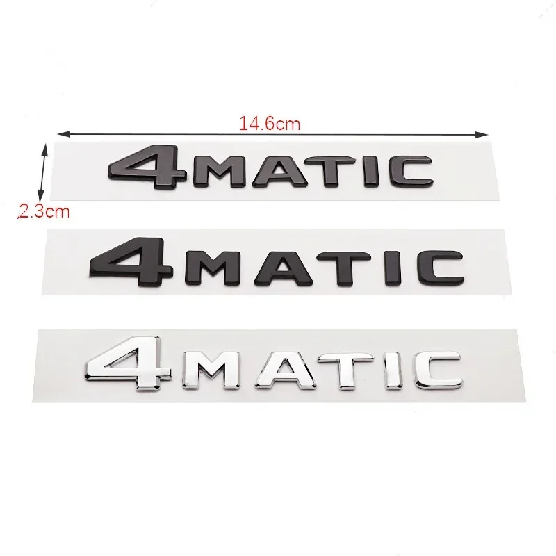 3D ABS Car Letters Rear Trunk 4Matic Logo Emblem Stickers Badge For Mercedes ML 320 CDI C300 GLK 220 E350 R350 GLA GLC 300 250