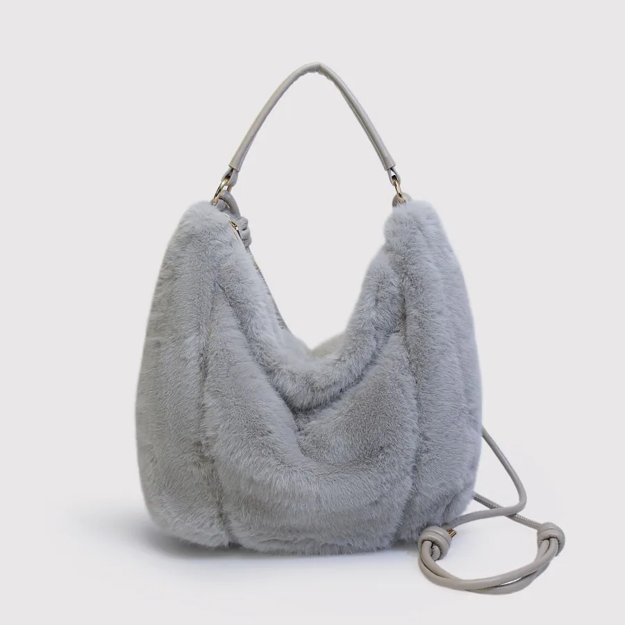 Neo Mint 2026 Winter Luxury Brand Design Faux Mink Fur Handbags Women Crossbody Shoulder Bags Chic Street Fashion Girls Hobo Bag