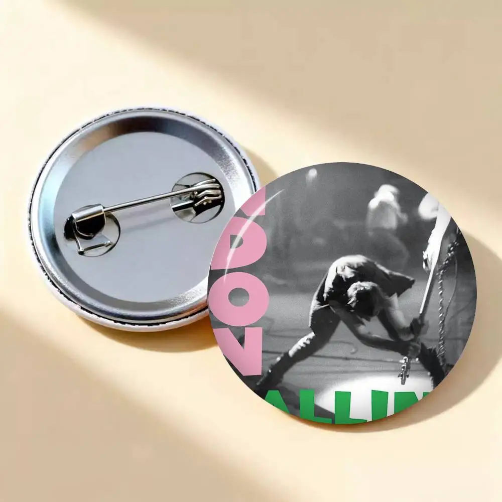 Clash The Band Cartoon Brooches Anime Badge Round Handmade Brooch Lapel Pins Jewelry for Backpack Clothes Gifts