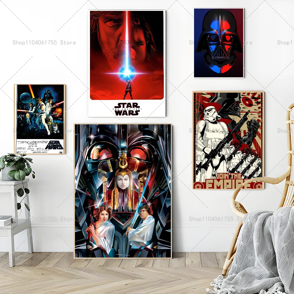 1PC S-Star Wars Poster Paper Print Home Living Room Bedroom Entrance Bar Restaurant Cafe Art Painting Decoration