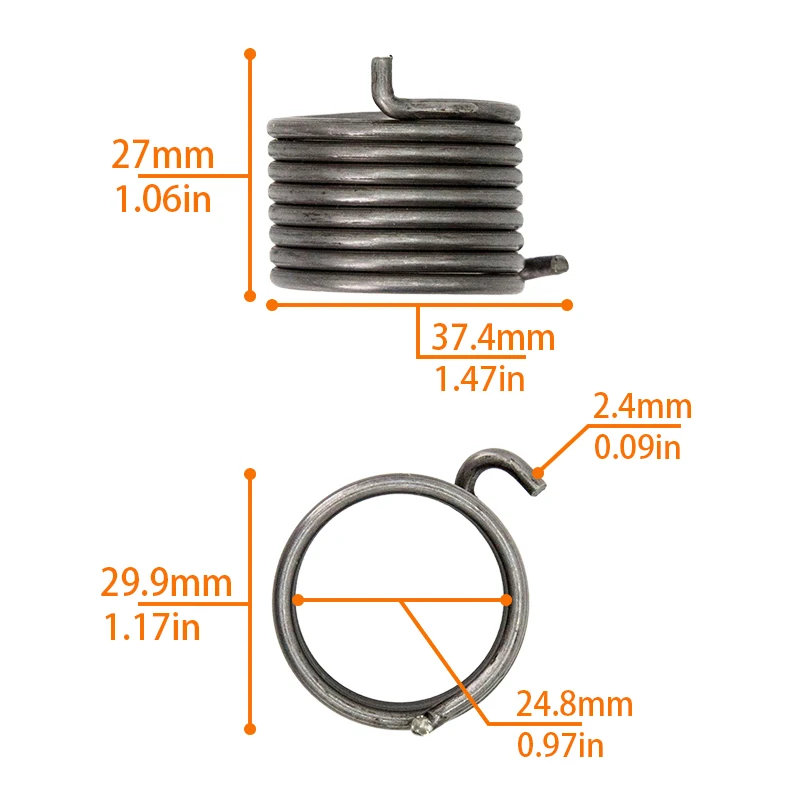 For Walbro CG430 CG520 BC430 BC520 40-5 44-5 43cc Chainsaw Recoil Spring Starter Pull Start Spring Recoil Pulley Starter Spring