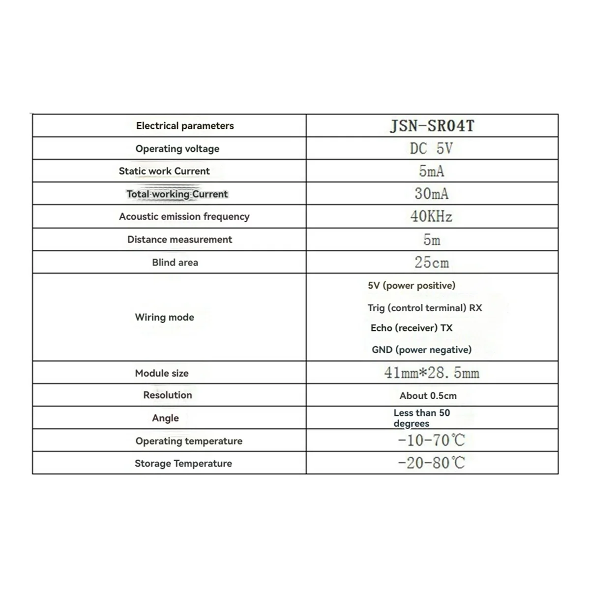 SCLS JSN-SR04T Waterproof Ultrasonic Module Water Proof Integrated Distance Measuring Transducer Sensor for B
