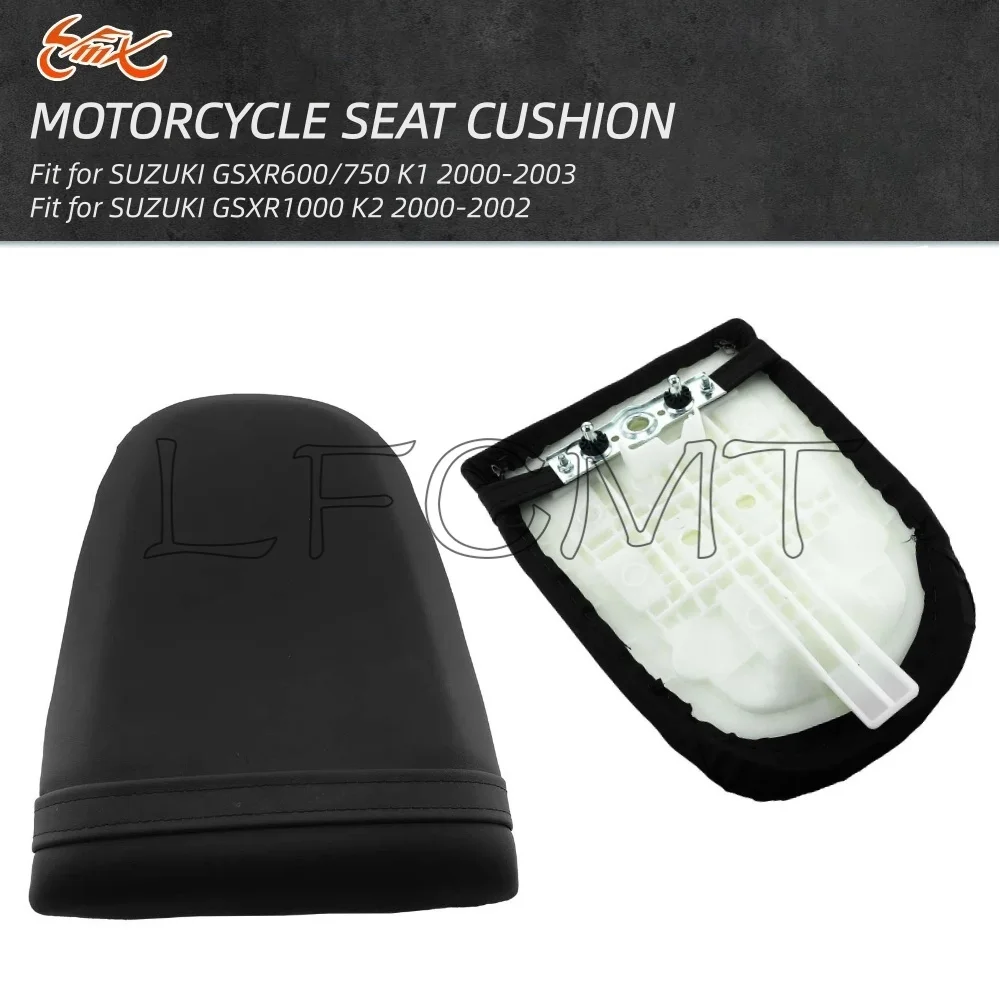 Fit for Suzuki GSXR600 GSXR750 GSXR 600/750 K1 GSXR1000 K2 2000-2003 2002 Motorcycle Black Rear Passenger Seat Pillion Cushions