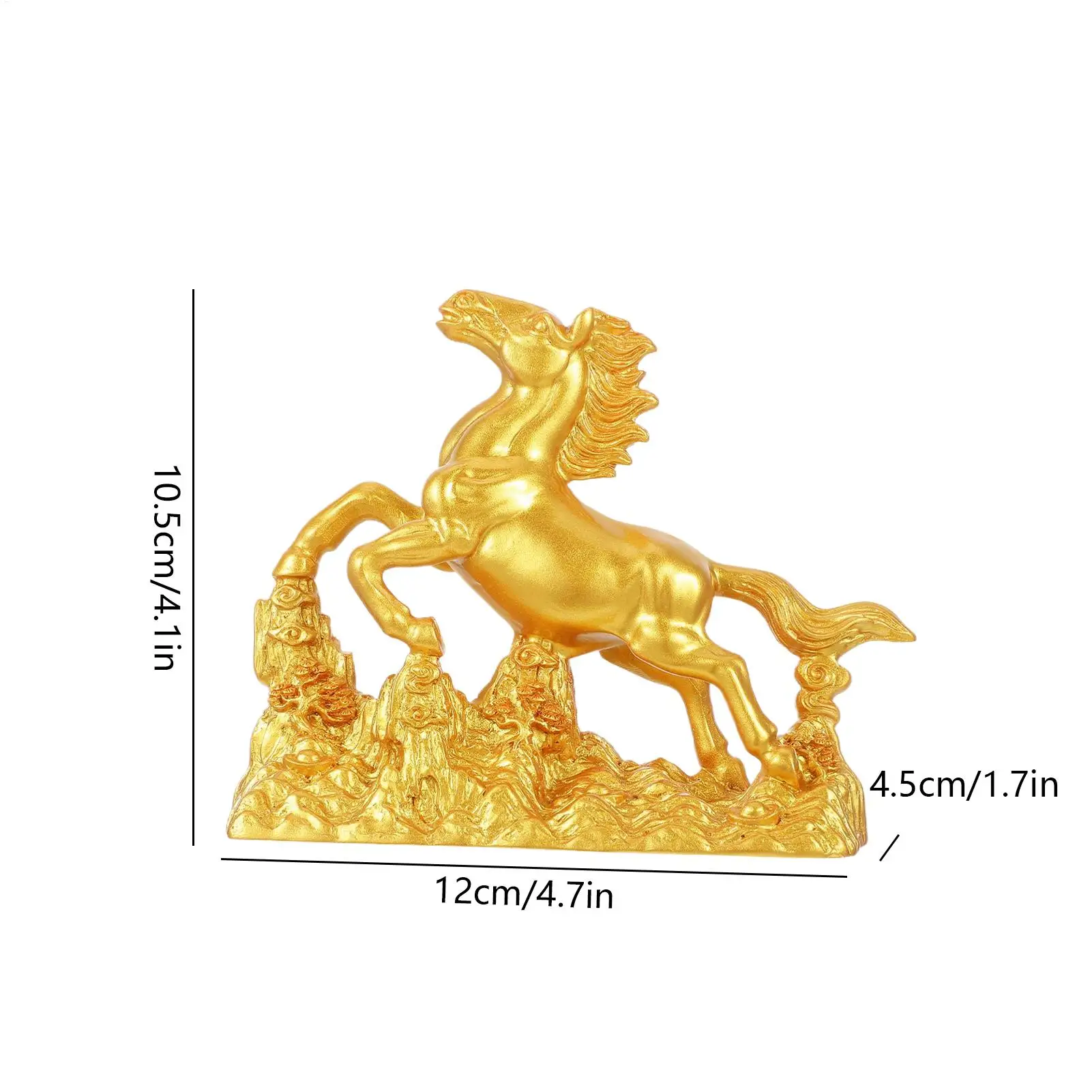 سنة تمثال الحصان تمثال راتنج تذكارية 2026 تمثال سنة الحصان القمري الصيني لجمع عشاق الأسرة والأصدقاء