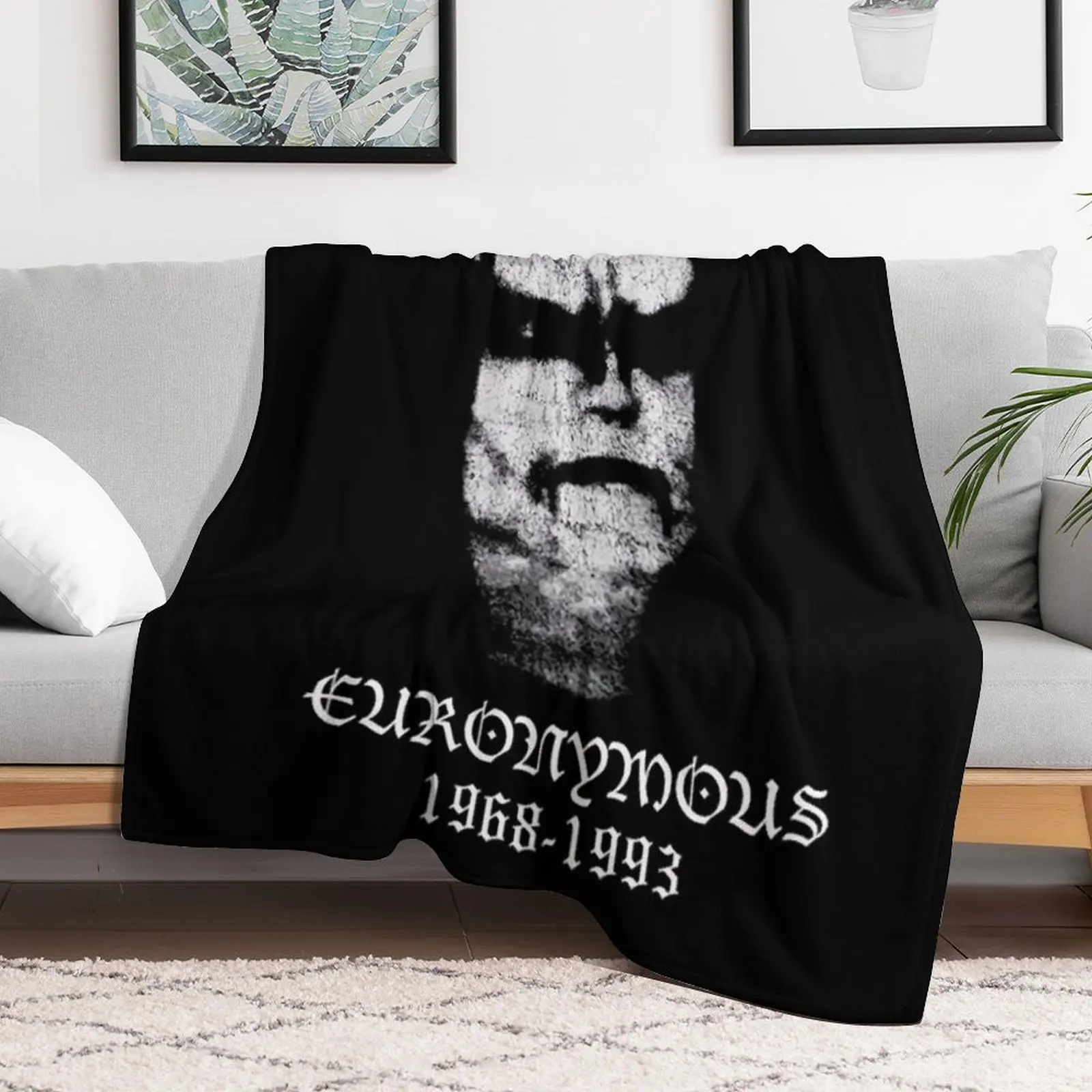 Euronymous Norwegian m Black Metal RIP Tribute Throw Blanket Flannel Fleece Soft Warm Throw Blanket