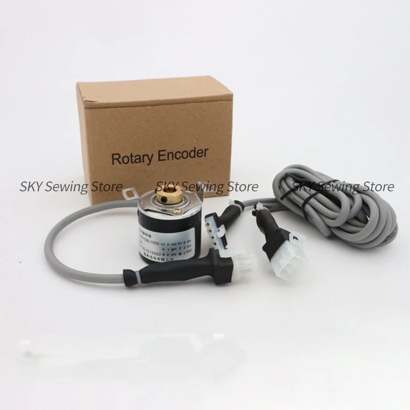 Rotary Encoder JXH-G8L 1000 Line In-line Encoder Copper Core Wire 2.5m Photoelectric Encoder Computer Embroidery Machine Parts