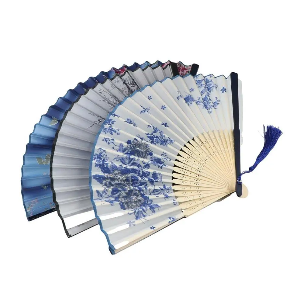 جودة متعددة نمط خمر نمط الخيزران خشبية الصيف هدية ملونة ديكور المنزل الرقص مروحة اليد مروحة قابلة للطي مروحة الحرف #1