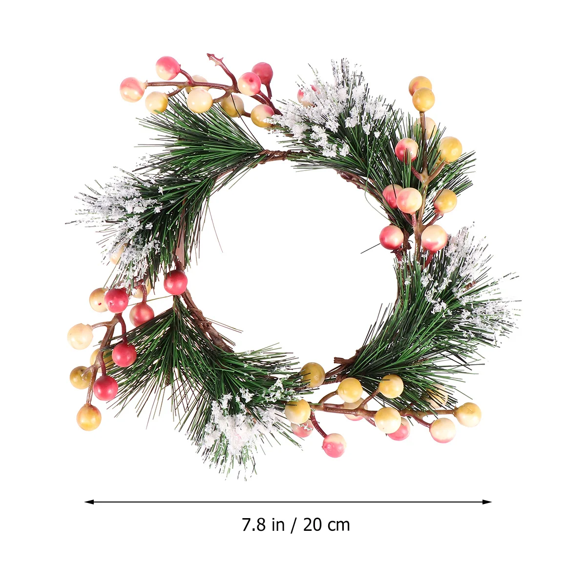 إكليل إكليل التوت المقلد باللون الوردي والأبيض من الراتنج للحرف اليدوية للباب الأمامي ونافذة الحائط والحديقة وديكور قوس الزفاف وعطلة المنزل #6