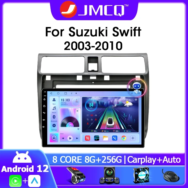 

JMCQ 10.1" Android 12.0 Car Radio For Suzuki Swift 2003-2010 2din Multimidia Video Player GPS Navigation 4G Carplay Head Unit