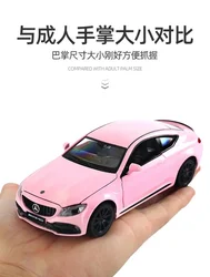 1:32 Mercedes Benz C63 AMG Pink DieCast Auto Car Models Super Sports Cars bambini Toy Coche Vehicles Mclaren F31