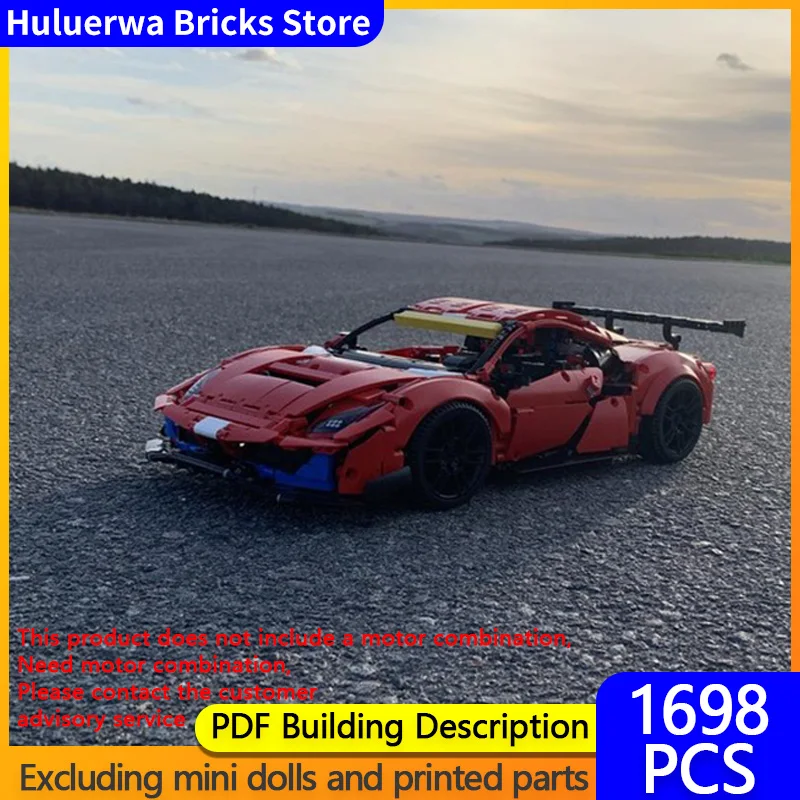 

Модель скоростного гоночного автомобиля MOC, строительные кирпичи 488 GTE WEC IMSA Le Mans, модульные технологии, подарки, праздник, сборка, детские игрушки, костюм