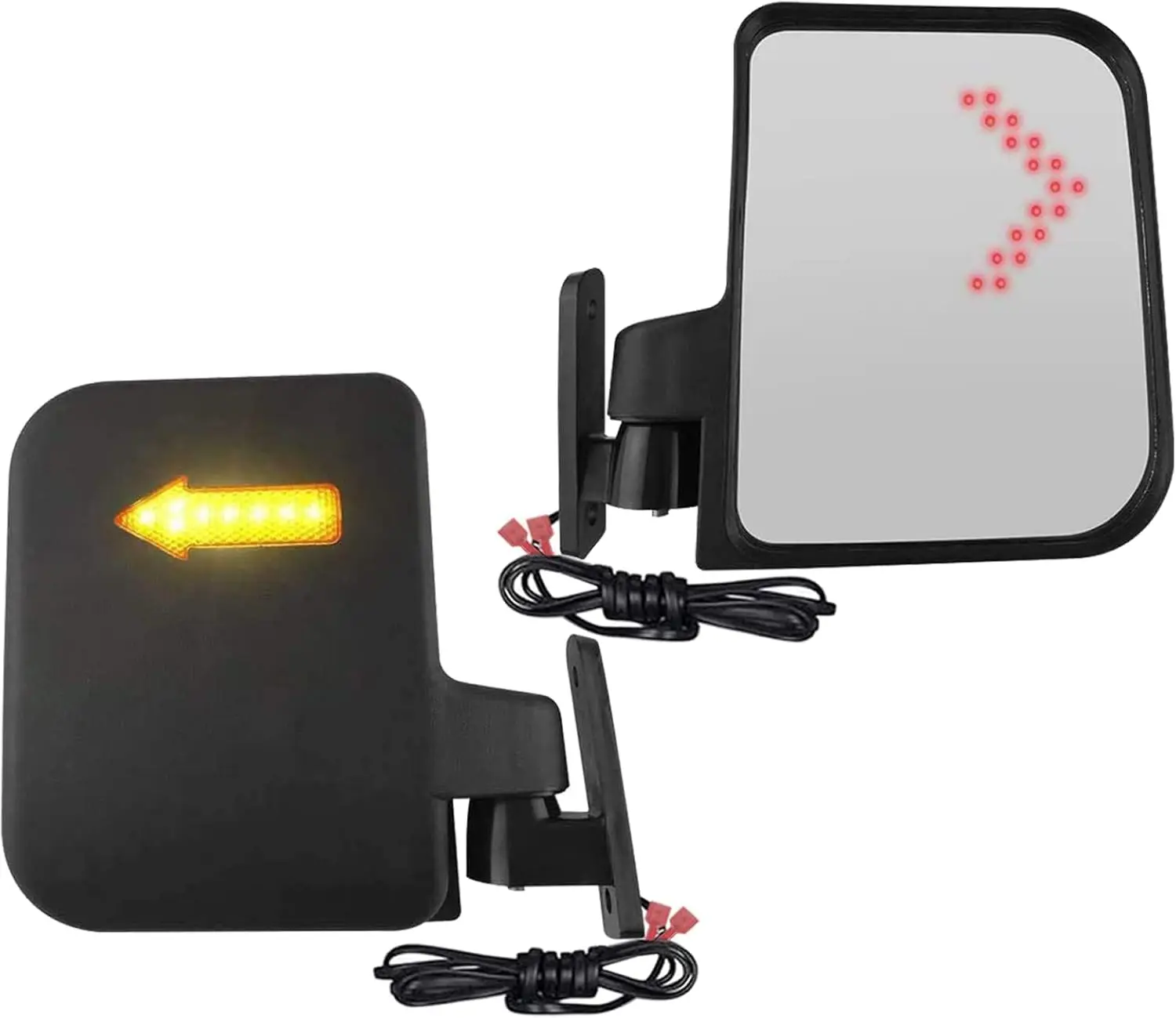 

2 Pack Golf Cart Side Mirrors with Turn Signal Light Golf Cart Rear View Mirrors for Club Car EZGO Yamaha Side Mirrors Golf Cart