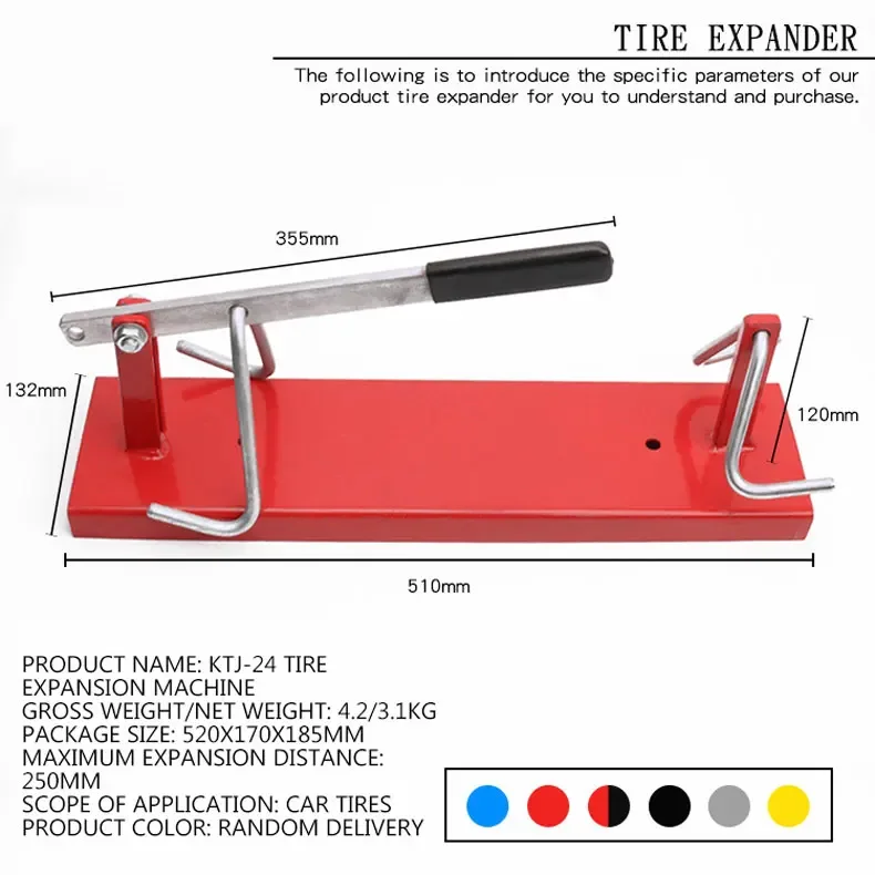 Manual Tire Expansion Machine Tire Flaring Tool Tire Expander 250mm Maximum Tyre Expansion Distance Auto Repair Tools