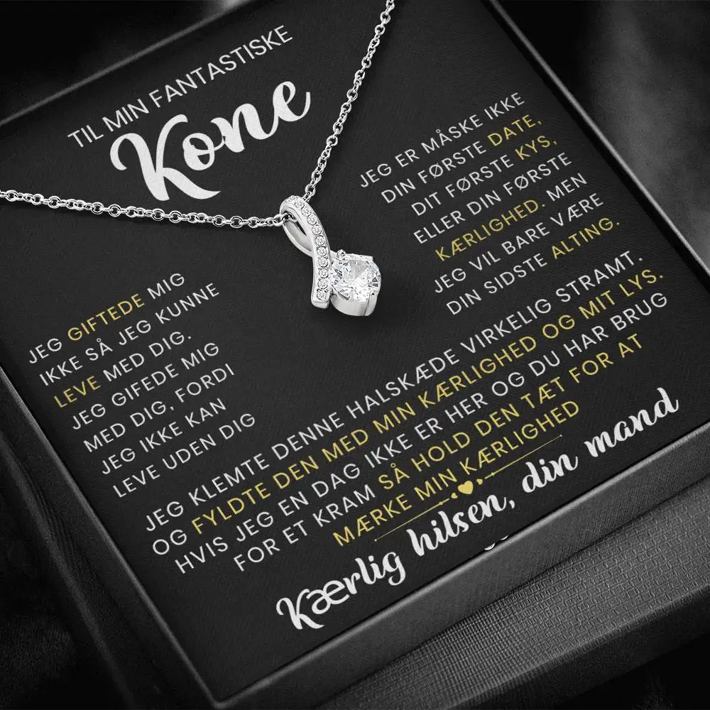 To My Wife Soulmate Necklace Gift Til min Kone halskæde Women Girl Love Drop Pendant 2025 Fashion Jewelry New Hot Dropshipping