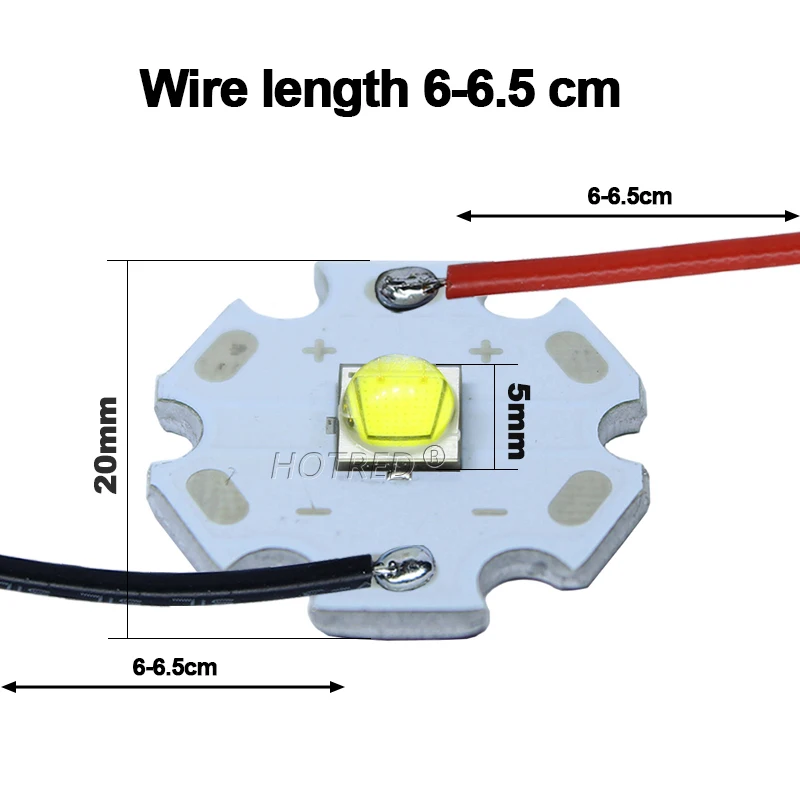 LED 5W10W High Power XLM T6 XMLL2 5050-L2 Bead Diodes 3V 3.7V With Cable Wire For Flashlights Parts Bicycle Car accessories Head