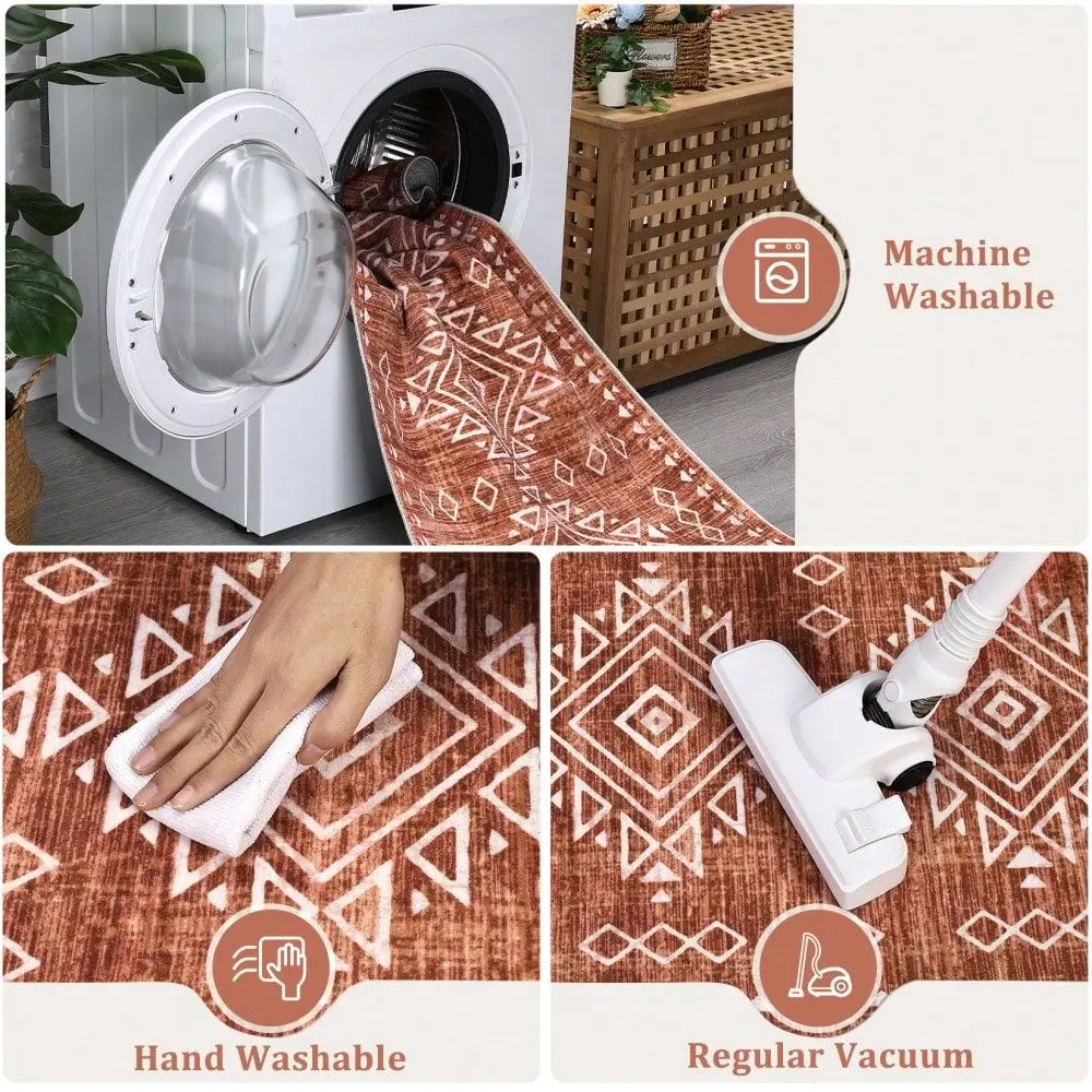

Washable Living Room Printed Area Rug Non Slip Stain Resistant Floorcover Easy To Clean Non Shedding Doormat Home Aesthetic Dec
