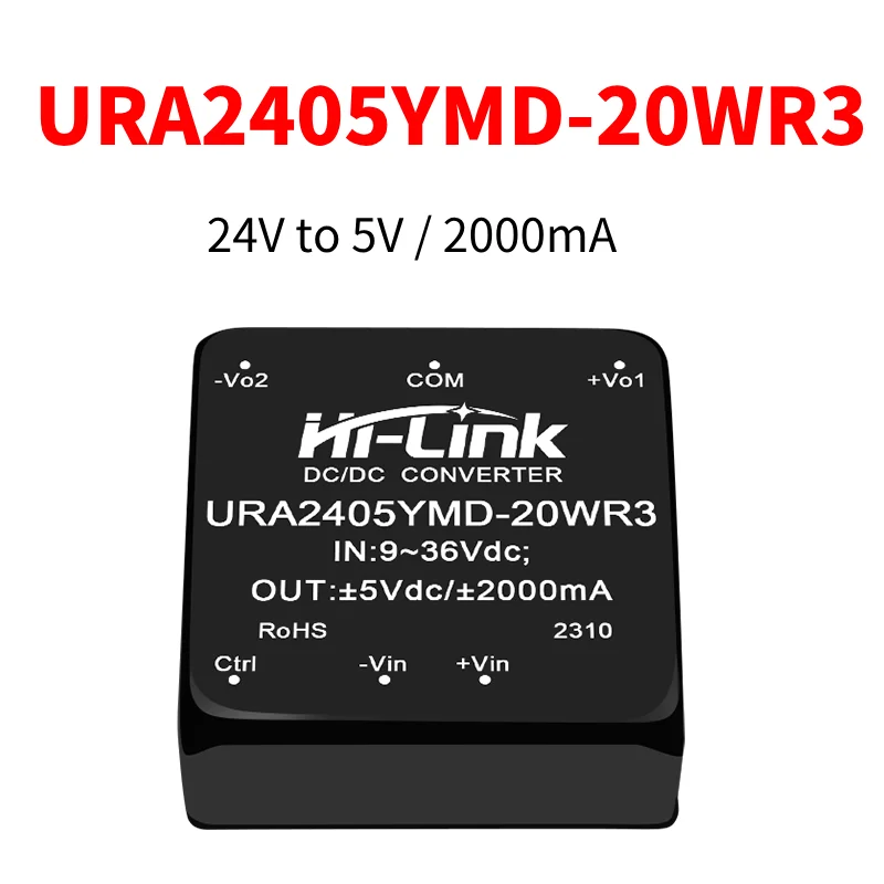 Hilink شحن مجاني URA2403YMD-20WR3 URA2405YMD-20WR3 الناتج 20 واط DC-DC وحدة الطاقة المستقرة المعزولة