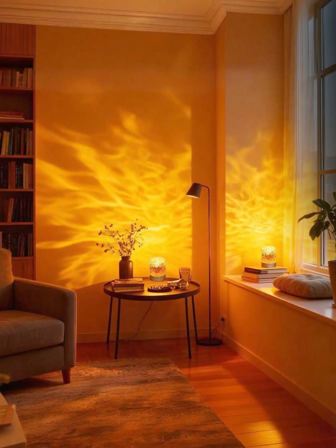 

16-цветная цилиндрическая проекционная лампа с водяной волной, USB-пульт дистанционного управления RGB динамический свет для спальни, декор детской комнаты