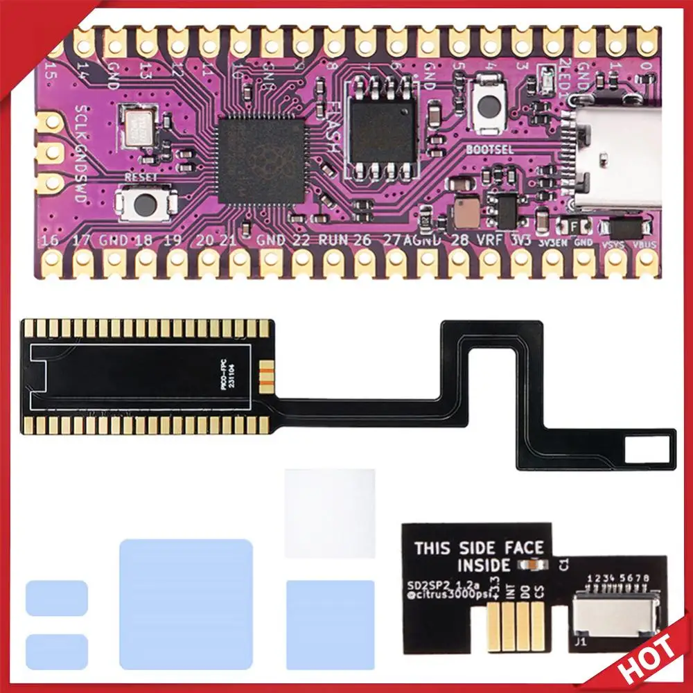 For Picoboot FPC Flexible Ribbon Cable with SD2SP2 Adapter GC2SD Card Reader FPC Flex Solder Cable for NGC Gamecube Game Console