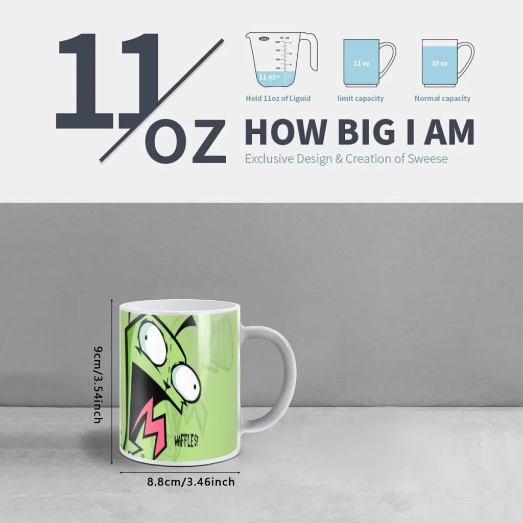 I-Invader Z-Zim Cartoon Free shipping Mug Changing Color Ceramic Coffee Mugs Magic Tea Cup Best Gift For Your Friends