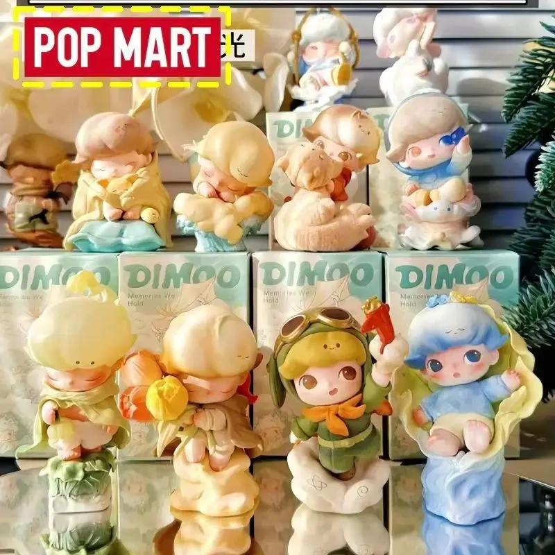 Genuino Pop Mart Dimoo recuerdos We Hold caja ciega Linda estatuilla decoración de escritorio juguete coleccionable regalos de navidad ﻿