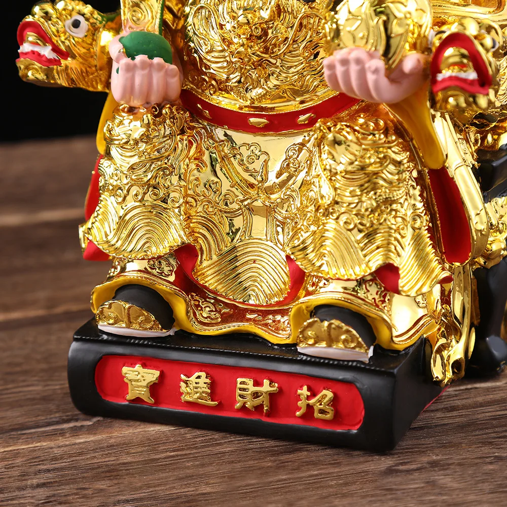The God of Wealth Yuanbao Resin Buddha Statue Household Offering Ruyi Ornament view 2
