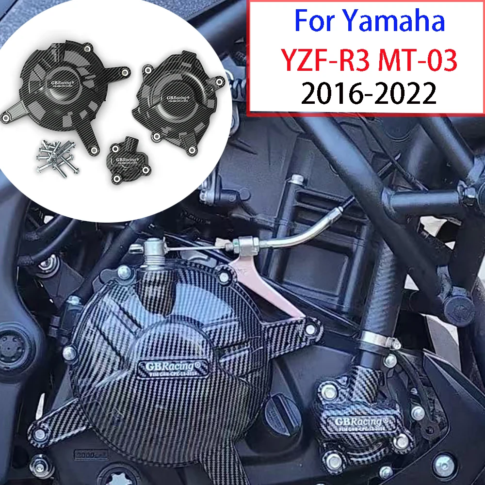 R3 MT03 Motorcycles Engine Covers Protectors For Yamaha YZF-R3 2015 -2022 MT-03 2016 - 2022 For GB Racing Protection Set Case