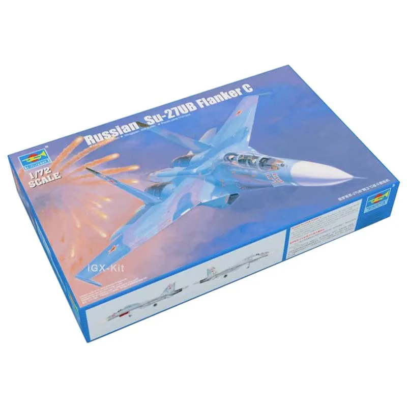 Trumpeter 01645 1/72  Russian Su27 Su27UB Su-27 Flanker C Fighter Aircraft Military Plastic Assembly Model Toy Gift Building Kit