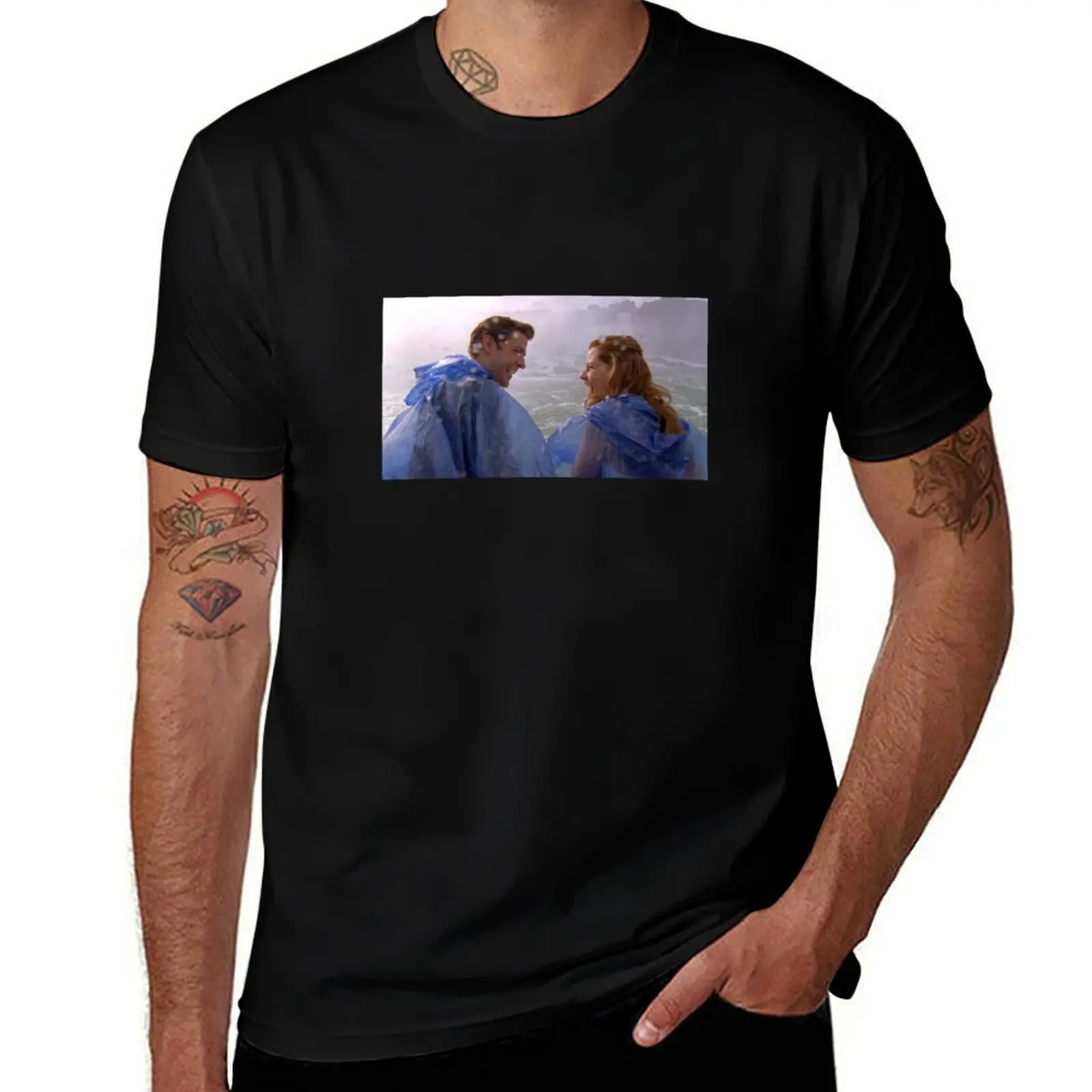 Футболка Jim and Pam - Niagara Falls, праздничная простая футболка